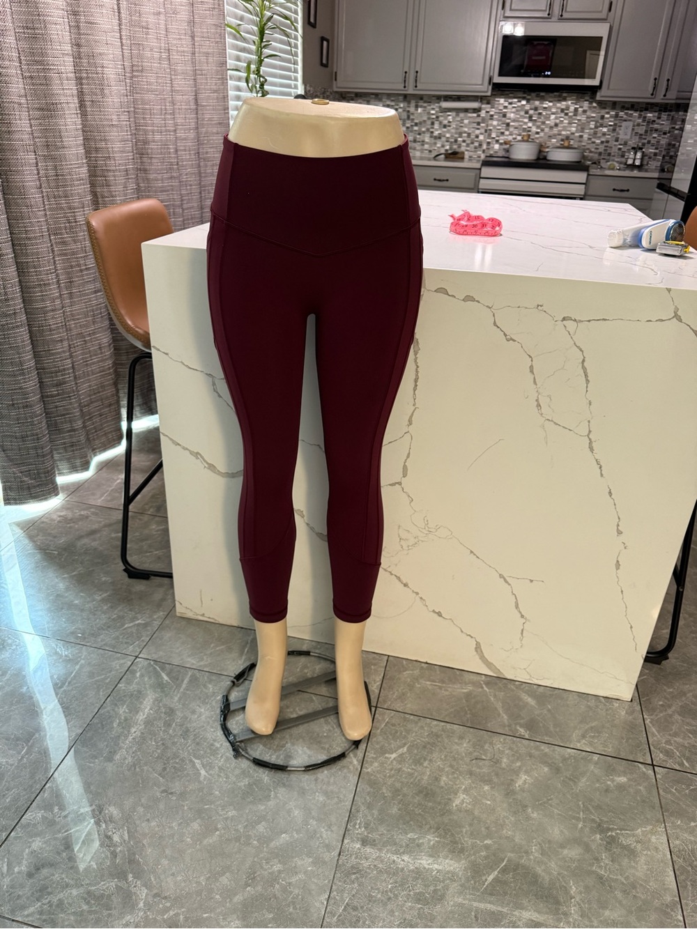 lululemon High-Waist Burgundy Active Leggings